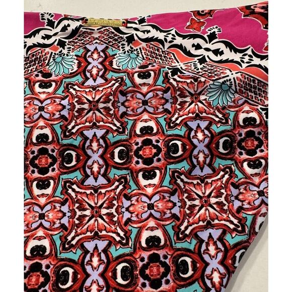 NEW Laundry By Shelli Segal Medium Colorful Bikini Bottom Crochet Trim Print - Picture 5 of 9